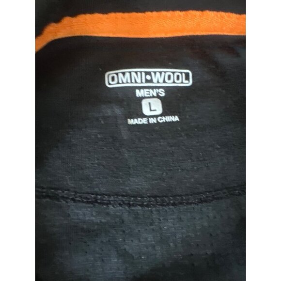 Omni-Wool Base Layer Mens Black Long Sleeve Shirt Large - Picture 3 of 6